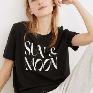 Madewell Sun & Moon Graphic Tomboy Tee - Size Small - NWOT